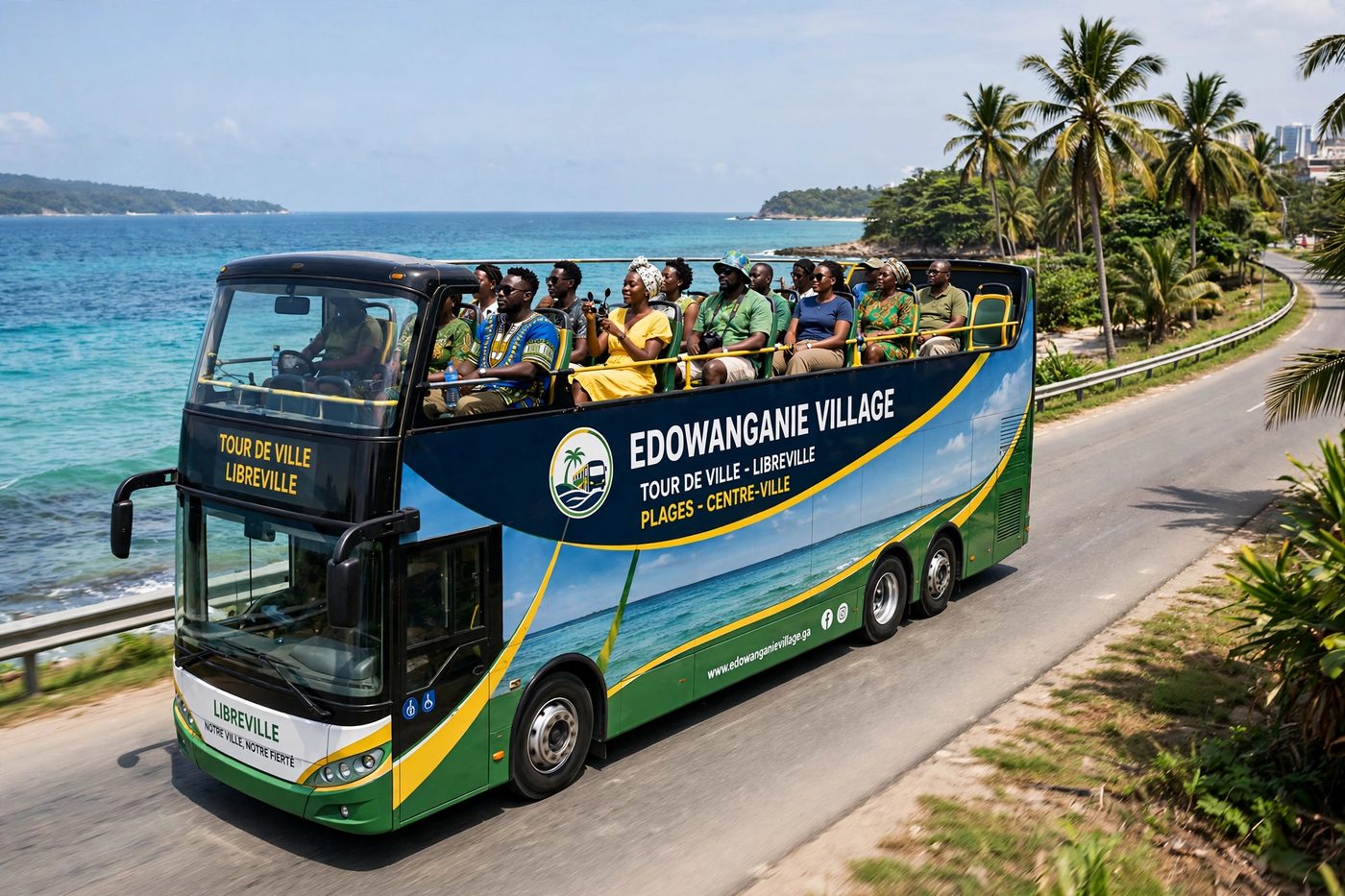 Navette Edowanganie Village circulant le long du littoral de Libreville